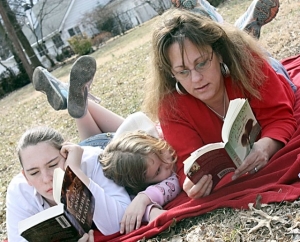 reading in the park